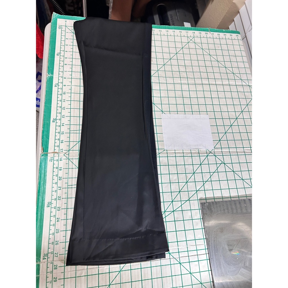 NBD XXS High Waisted Wide Leg Satin Trousers Black Formal Dress Pants Side Zip - Picture 7 of 13